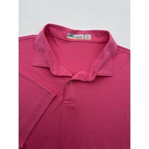 Peter Millar Polo Shirt Men's Large Pink Featherweight Short Sleeves Trophy Club